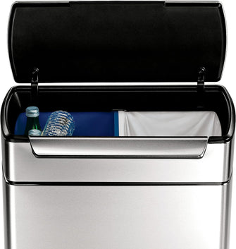 Buy simplehuman,simplehuman CW2018 48L (24/24) Rectangular Touch-Bar Recycling Kitchen Bin - Brushed Stainless Steel - Gadcet UK | UK | London | Scotland | Wales| Ireland | Near Me | Cheap | Pay In 3 | Home Automation Kits
