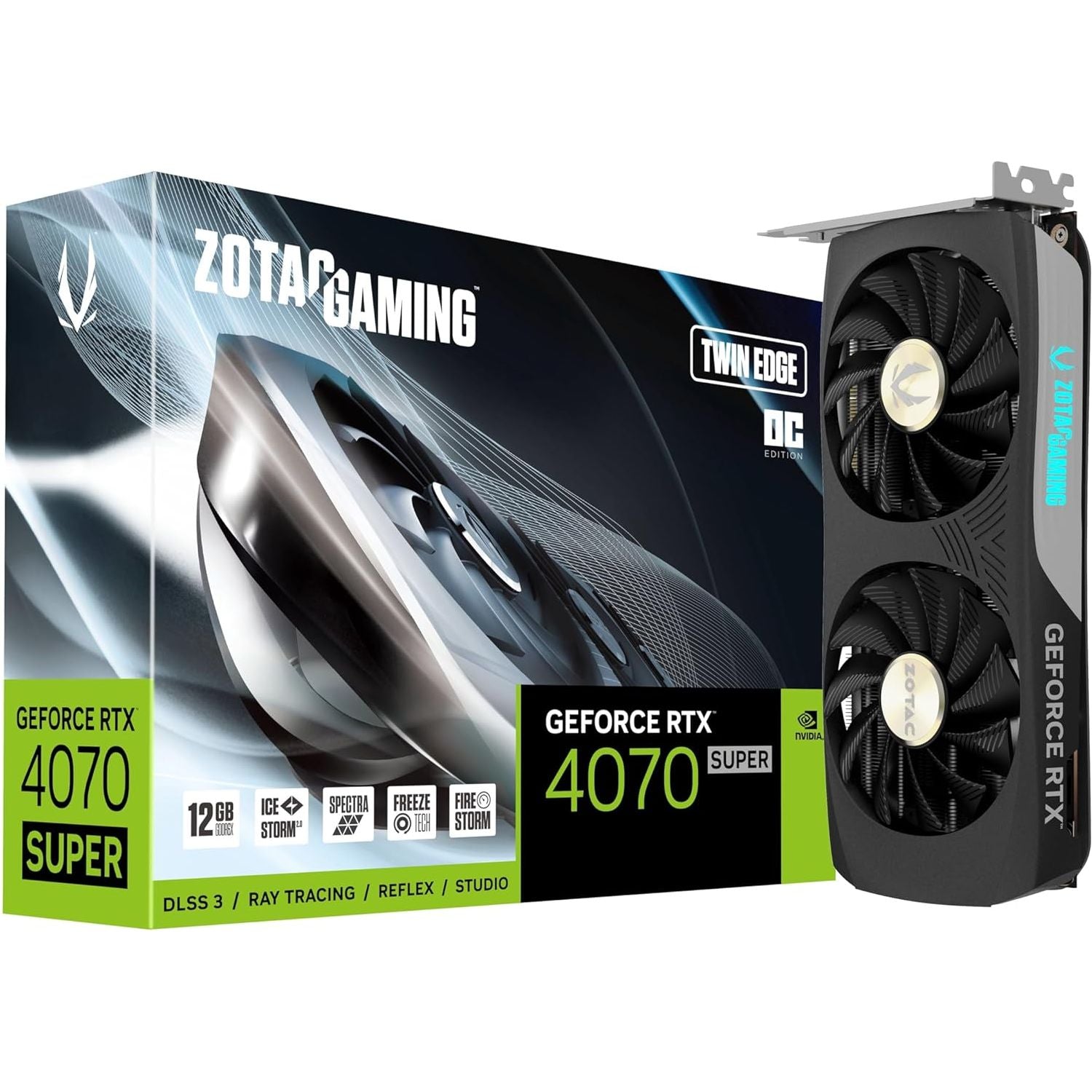 Buy Zotac,Zotac RTX 4070 Super 12GB Twin Edge OC GDDR6X Graphics Card - Gadcet UK | UK | London | Scotland | Wales| Near Me | Cheap | Pay In 3 | Graphics Cards