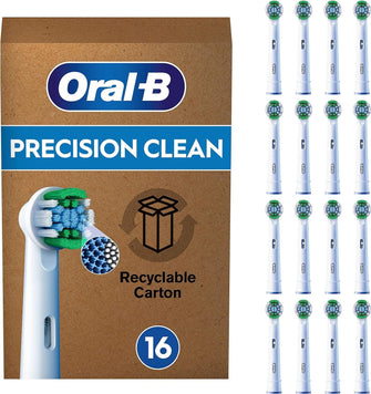 Buy Oral-B,Oral-B Pro Precision Clean Electric Toothbrush Head, X-Shape And Angled Bristles for Deeper Plaque Removal, Pack of 16 Toothbrush Heads, White - Gadcet UK | UK | London | Scotland | Wales| Near Me | Cheap | Pay In 3 | Health & Beauty