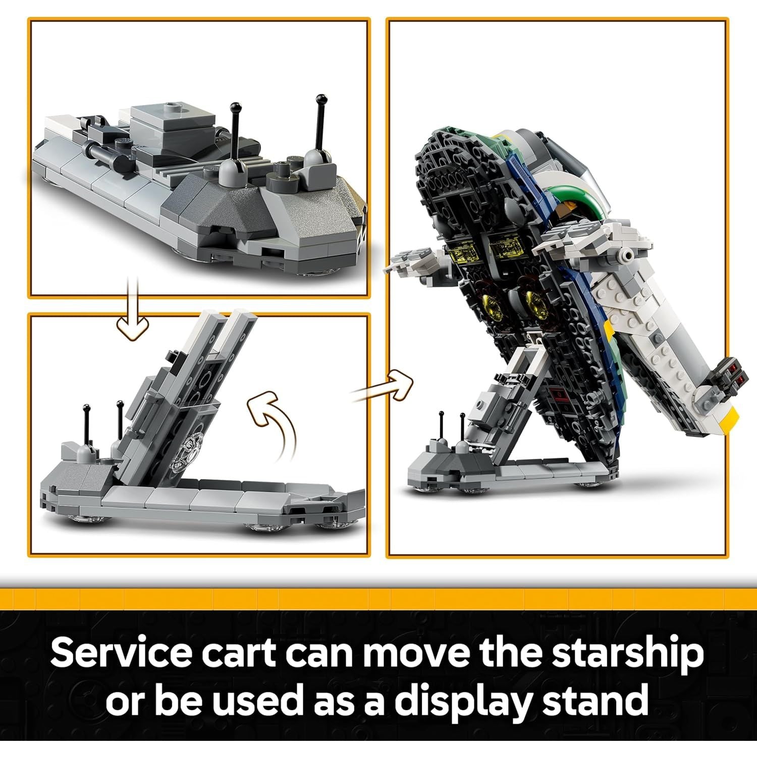 Buy Lego,LEGO® Star Wars™ Jango Fett’s Starship (75433) – Play & Display Set with Rotating Wings & 3 Minifigures - Gadcet UK | UK | London | Scotland | Wales| Near Me | Cheap | Pay In 3 | Toy Spaceships