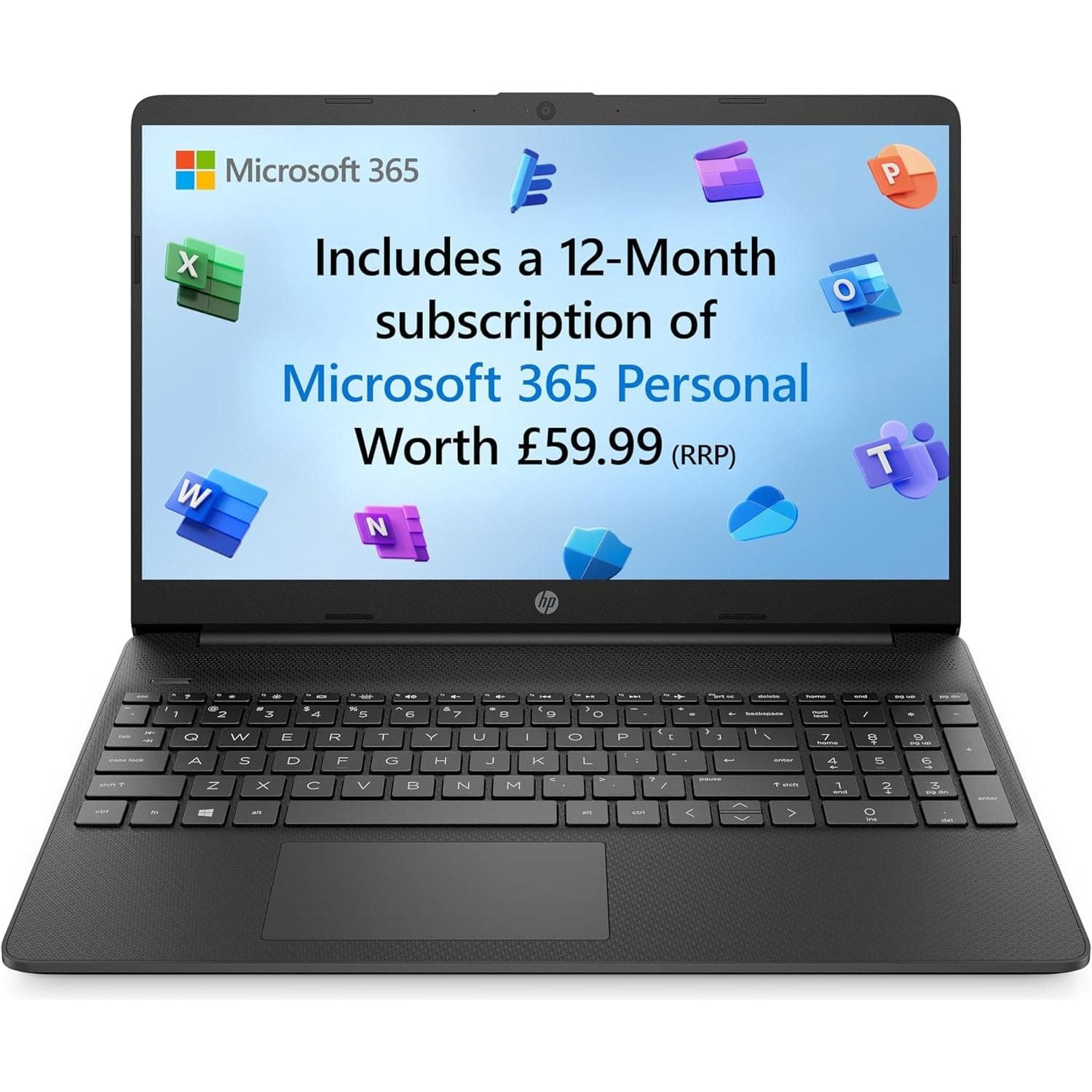 Buy HP,HP 15s-fq0004na Laptop: Intel Pentium Silver N5030, 4GB RAM, 128GB SSD, 15.6" FHD Display, Windows 11 Home S Mode, Black, 1-Year Microsoft 365 Personal - Gadcet UK | UK | London | Scotland | Wales| Ireland | Near Me | Cheap | Pay In 3 | Laptops