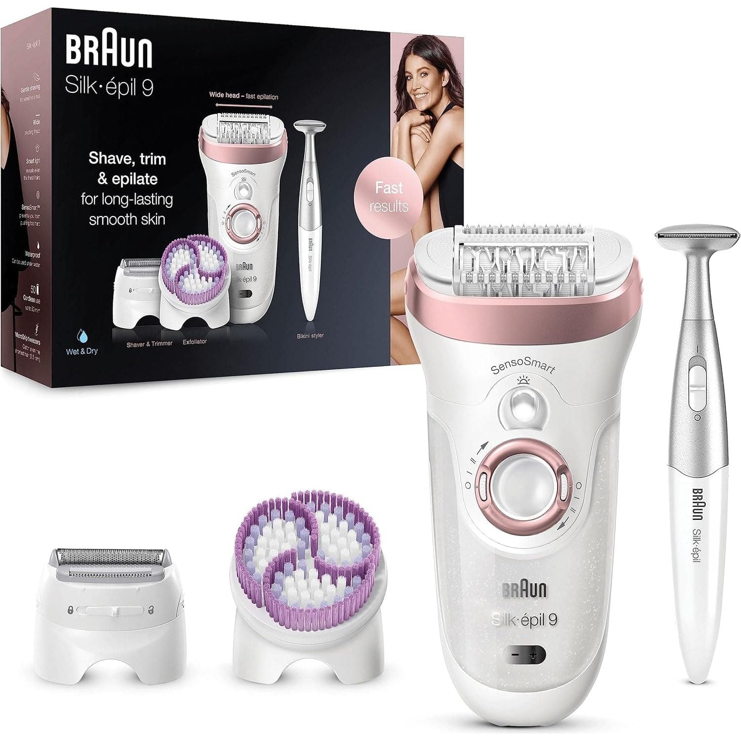 Braun Silk-epil 9 9/980 SensoSmart Wet/Dry Cordless Epilator - 1