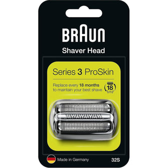 Buy Braun,Braun Series 3 Electric Shaver Replacement Head, Easily Attach Your New Shaver Head, Compatible With All Series 3 ProSkin Electric Shavers, 32S, Silver - Gadcet  | UK | London | Scotland | Wales| Near Me | Cheap | Pay In 3 | Razors & Razor Blades