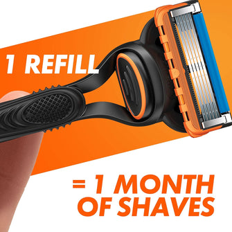 Gillette Fusion5 Razor Blades Men, Pack of 8 Razor Blade Refills with Precision Trimmer, 5 Anti-Friction Blades - 2