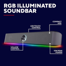 Buy Trust Gaming#,Trust Gaming GXT 1619 Rhox RGB Soundbar – 12W USB Powered PC Speakers with 3.5mm Jack, Plug & Play Stereo Audio for Desktop, Laptop, Computer – Black/Grey - Gadcet UK | UK | London | Scotland | Wales| Near Me | Cheap | Pay In 3 | Speaker