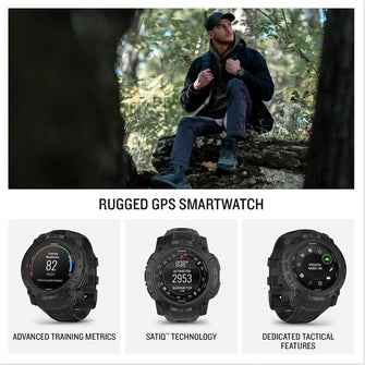 Buy Garmin,Garmin Instinct 3 Tactical Edition – 50mm AMOLED Rugged GPS Smartwatch, Built-in Sports Apps, Health Monitoring, LED Flashlight, Shock Resistant, 10ATM, Up to 24 Days Battery Life – Black - Gadcet UK | UK | London | Scotland | Wales| Near Me | Cheap | Pay In 3 | Smart Watch