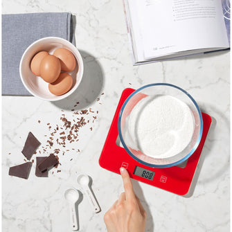Russell Hobbs RH01571AR Digital Kitchen Scale – 5kg Capacity, Touch Panel, Red