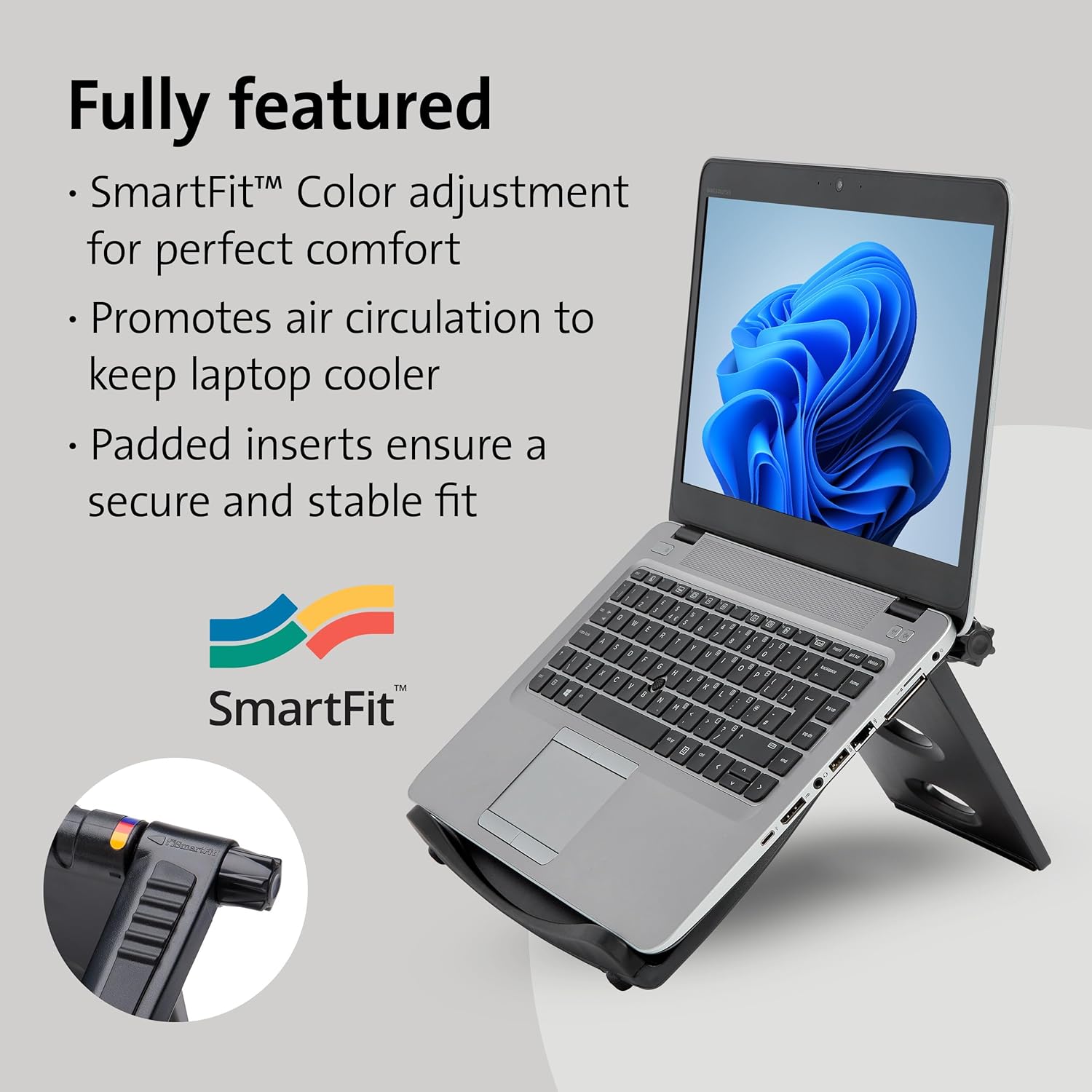 Stackable Laptop Stand Riser Kensington SmartFit Easy Riser Laptop Stand - Grey (60112)– Gadcet UK
