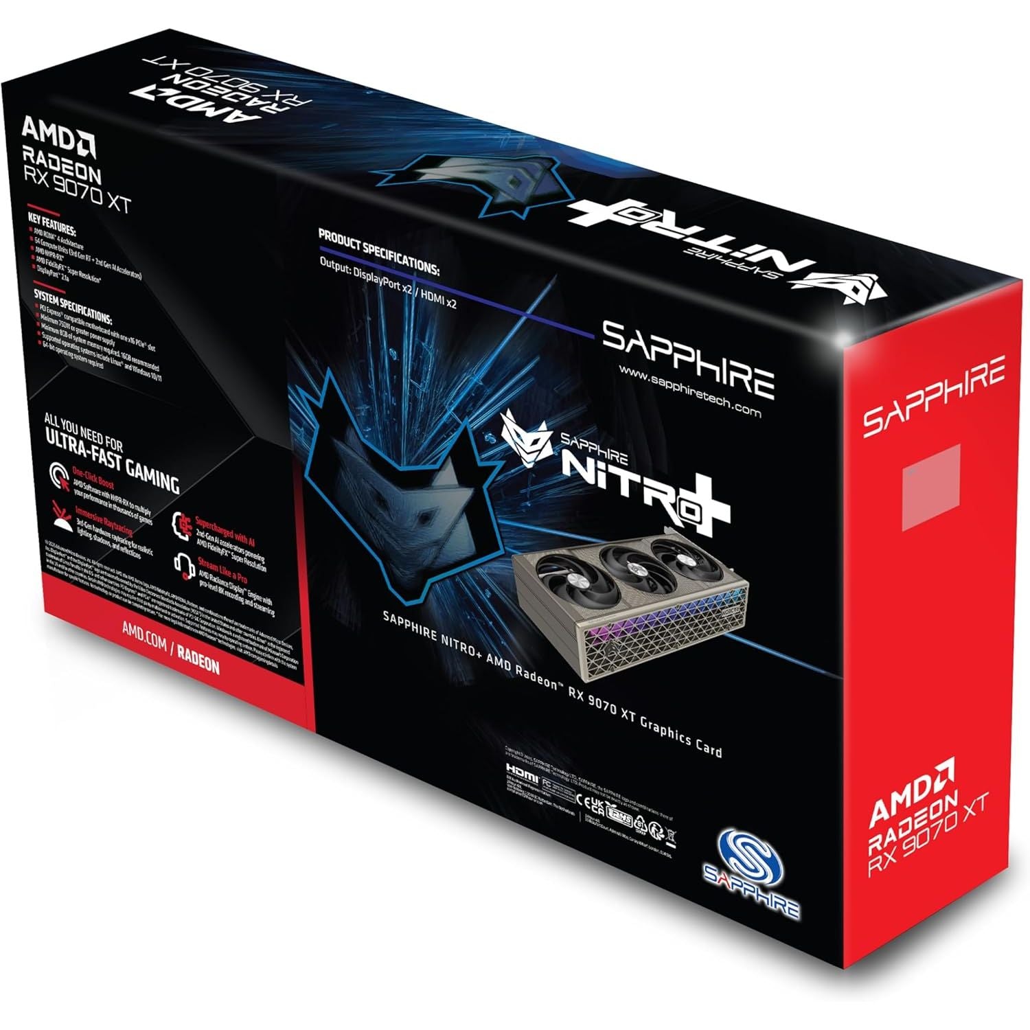 Buy Sapphire,Sapphire NITRO+ AMD RADEON™ RX 9070 XT GAMING OC 16GB Graphics Card - Gadcet UK | UK | London | Scotland | Wales| Near Me | Cheap | Pay In 3 | Video Cards & Adapters