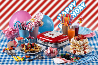 Buy Ariete,Ariete 1973 Retro Waffle Maker – 700W Non-Stick Iron for Breakfast & Dessert Waffles, Easy Clean, Safety Lock – American Diner Style – Red - Gadcet UK | UK | London | Scotland | Wales| Near Me | Cheap | Pay In 3 | Kitchen Appliance