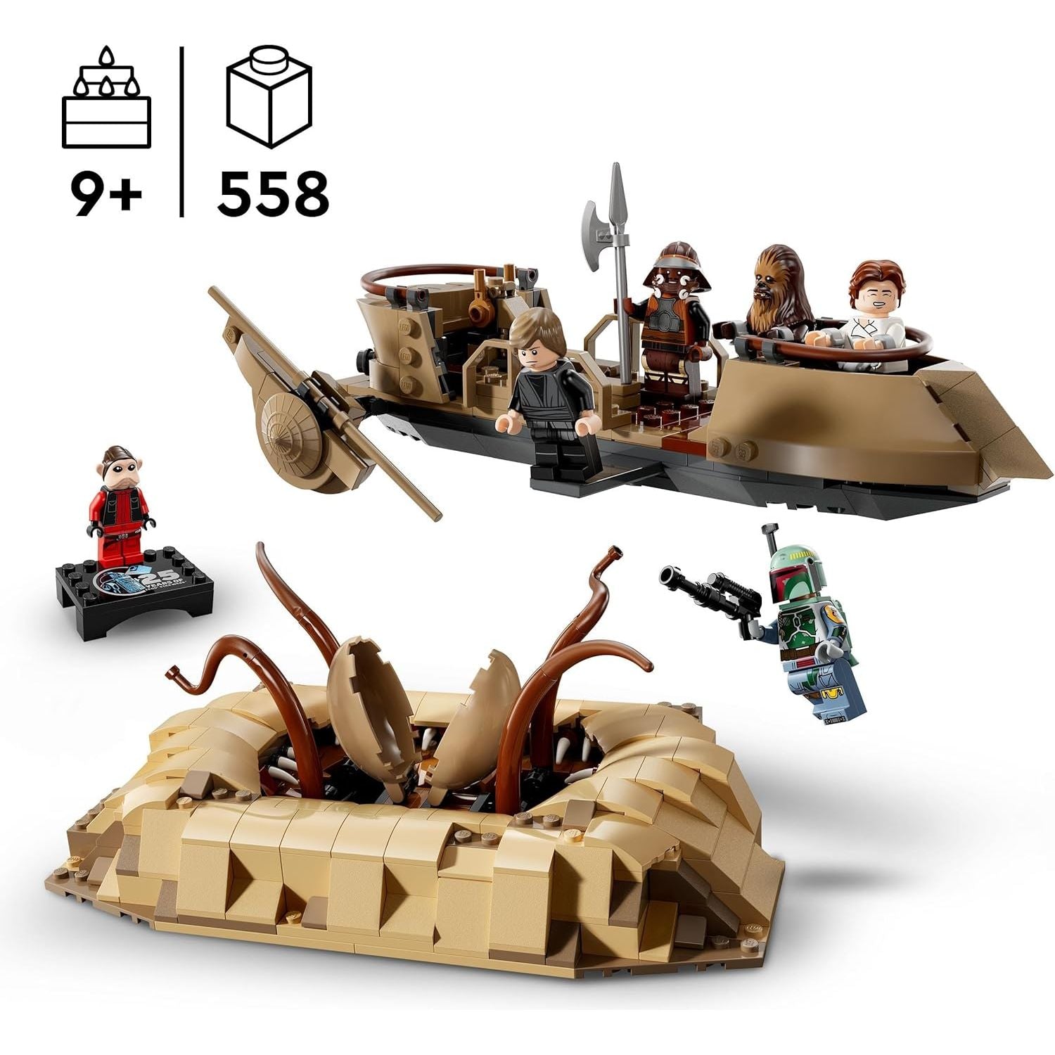 Buy LEGO,LEGO Star Wars: Return of the Jedi Desert Skiff & Sarlacc Pit, Vehicle Building Toy Set for 9 Plus Year Old Boys & Girls, Features 6 Minifigures Including Luke Skywalker, Gift for Kids and Fans - Gadcet UK | UK | London | Scotland | Wales| Near Me | Cheap | Pay In 3 | Interlocking Blocks