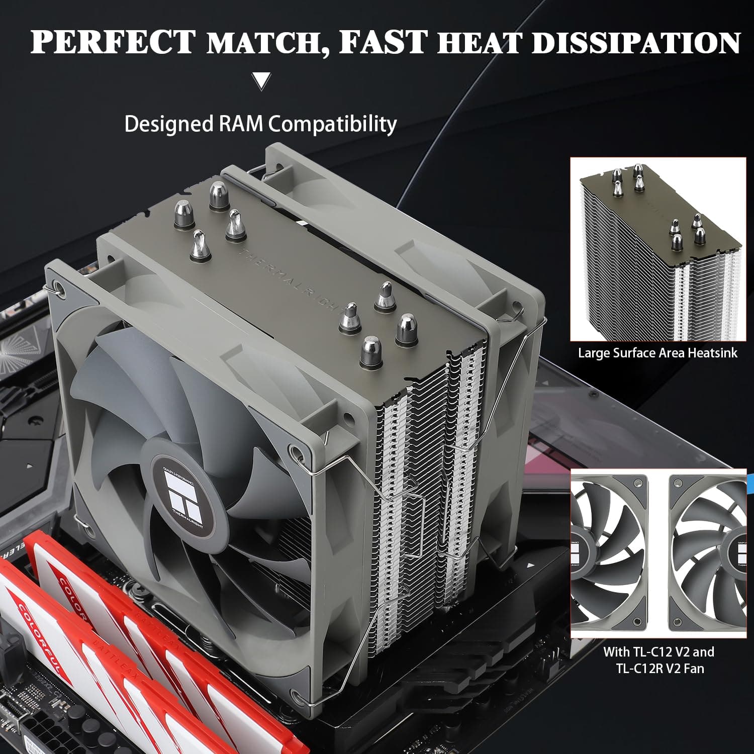 Buy Thermalright,Thermalright Assassin Spirit 120 V2 Plus CPU Air Cooler - Gadcet UK | UK | London | Scotland | Wales| Ireland | Near Me | Cheap | Pay In 3 | Computer System Cooling Parts