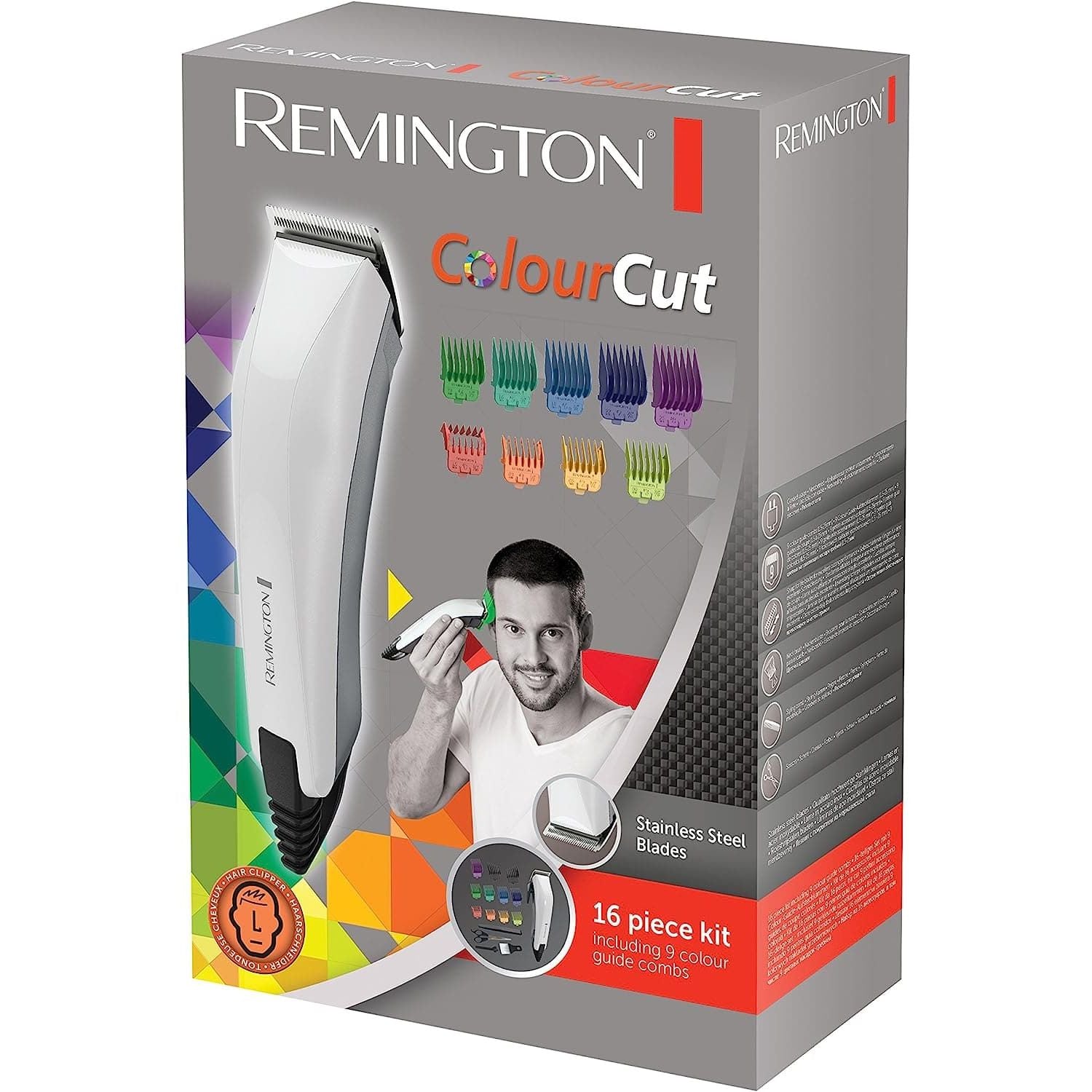 Buy Remington,Remington HC5035 Corded Colour Cut Hair Clipper, White and Grey - Gadcet.com | UK | London | Scotland | Wales| Ireland | Near Me | Cheap | Pay In 3 | Shaver & Trimmer