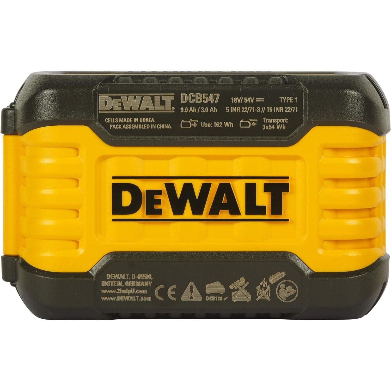 Buy DEWALT,Dewalt DCB547-XJ XR Flex Volt Battery, 18 V, Yellow/Black, 9 A - Gadcet UK | UK | London | Scotland | Wales| Near Me | Cheap | Pay In 3 | Power Tool