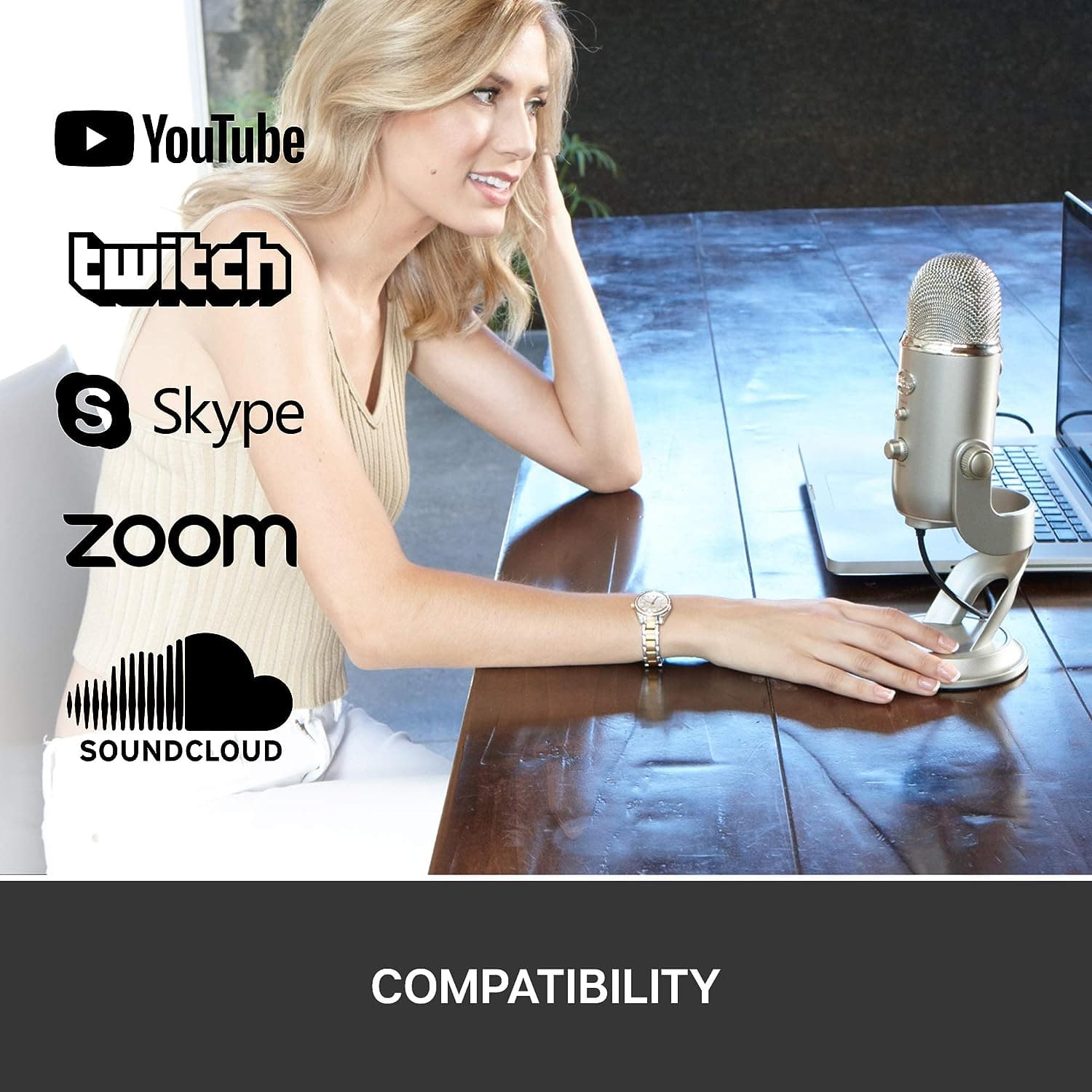 Buy Logitech,Logitech Blue Microphones Yeti - 10-Year Anniversary Edition - Microphone - USB - Silver - Gadcet UK | UK | London | Scotland | Wales| Ireland | Near Me | Cheap | Pay In 3 | Microphones