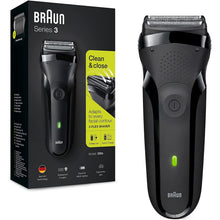 Braun,Braun Series 3 Electric Shaver For Men with 3 flexible blades, Rechargeable and Cordless, UK 2 Pin Plug, 300, Black Razor - Gadcet.com