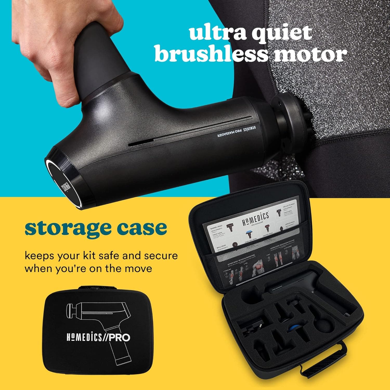 Buy Homedics,HoMedics Pro Power Handheld Physiotherapy Massager Gun Rechargeable - Black - Gadcet UK | UK | London | Scotland | Wales| Ireland | Near Me | Cheap | Pay In 3 | Health & Beauty