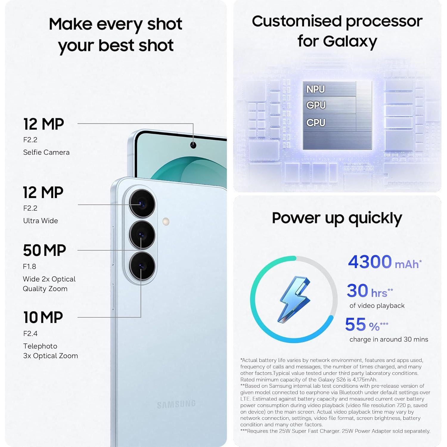 Buy Samsung,Samsung Galaxy S26 5G 256GB SIM-Free Unlocked AI Smartphone – Sky Blue - Gadcet UK | UK | London | Scotland | Wales| Near Me | Cheap | Pay In 3 | Mobile & Smart Phones