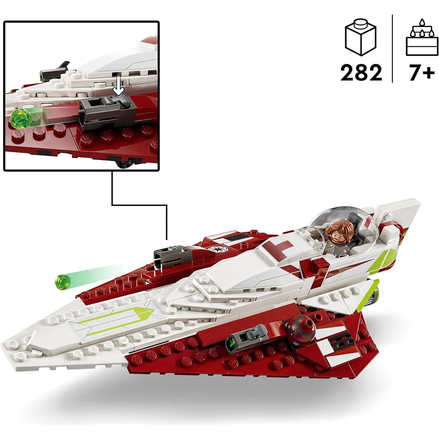 Buy LEGO,LEGO Star Wars Obi-Wan Kenobi’s Jedi Starfighter Set, Buildable Toy for 7 Plus Year Old Boys and Girls, with Taun We Minifigure, Droid Figure and Lightsaber, Attack of the Clones Gift Idea 75333 - Gadcet UK | UK | London | Scotland | Wales| Near Me | Cheap | Pay In 3 | Toys & Games