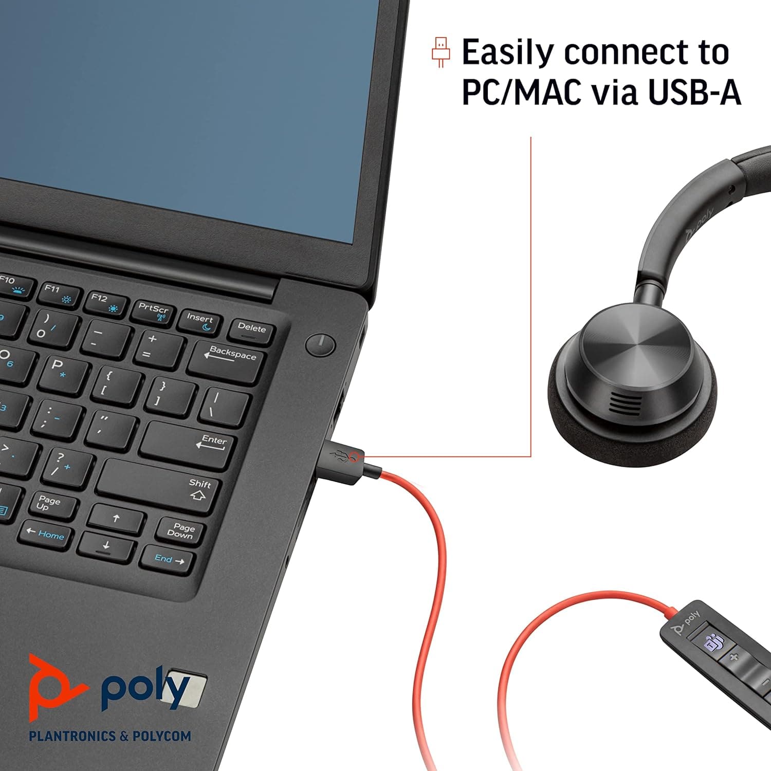 Buy Poly,Plantronics - Blackwire 3310 USB-A (Poly) - Wired, Single Ear (Mono) Headset with Boom Mic - USB-A to connect to your PC and/or Mac - Works with Teams - Gadcet UK | UK | London | Scotland | Wales| Near Me | Cheap | Pay In 3 | Headphones & Headsets