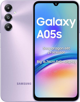 Buy Samsung,Samsung Galaxy A05s 4G - 64GB Storage - 4GB RAM - Dual Sim - Light Violet - Unlocked - Gadcet UK | UK | London | Scotland | Wales| Near Me | Cheap | Pay In 3 | Unlocked Mobile Phones