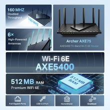 Buy TP-Link,TP-Link Archer AXE75 AXE5400Mbps WiFi 6E Router Tri-Band, WiFi Router, Gigabit Ethernet Ports, USB 3.0, WiFi Booster, 512MB RAM, OneMesh, WPA3, Ideal for Gaming, HomeShield, Compatible with Alexa - Gadcet UK | UK | London | Scotland | Wales| Near Me | Cheap | Pay In 3 | Network Cards & Adapters