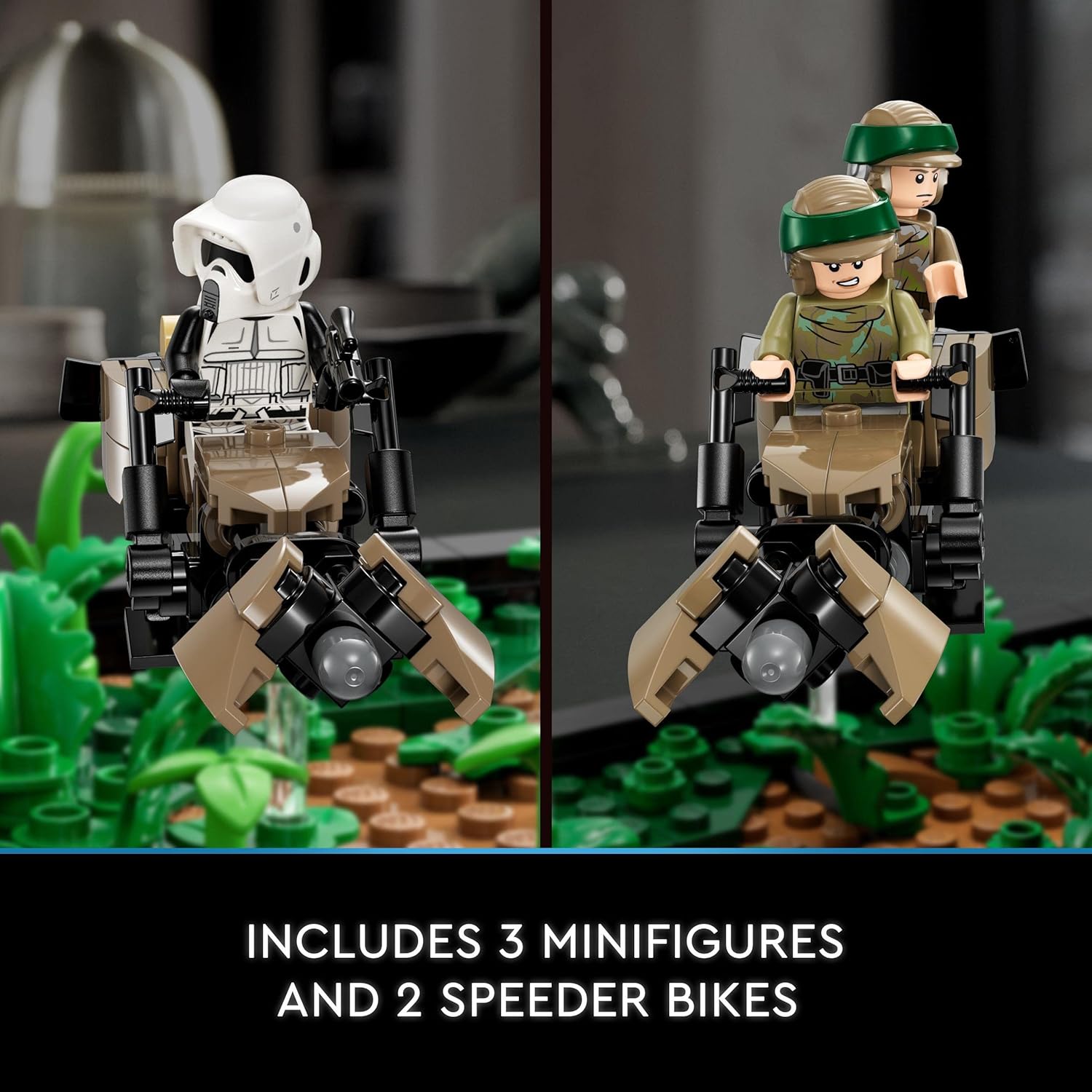 Buy LEGO,LEGO Star Wars Endor Speeder Chase Diorama 75353, Luke Skywalker, Leia, Scout Trooper Minifigures, Return of the Jedi Collectible Model - Gadcet UK | UK | London | Scotland | Wales| Near Me | Cheap | Pay In 3 | Interlocking Blocks