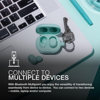 JLab JBuds Mini True Wireless Earbuds – 20H Playtime, Mic, EQ3 Sound, Mint Green