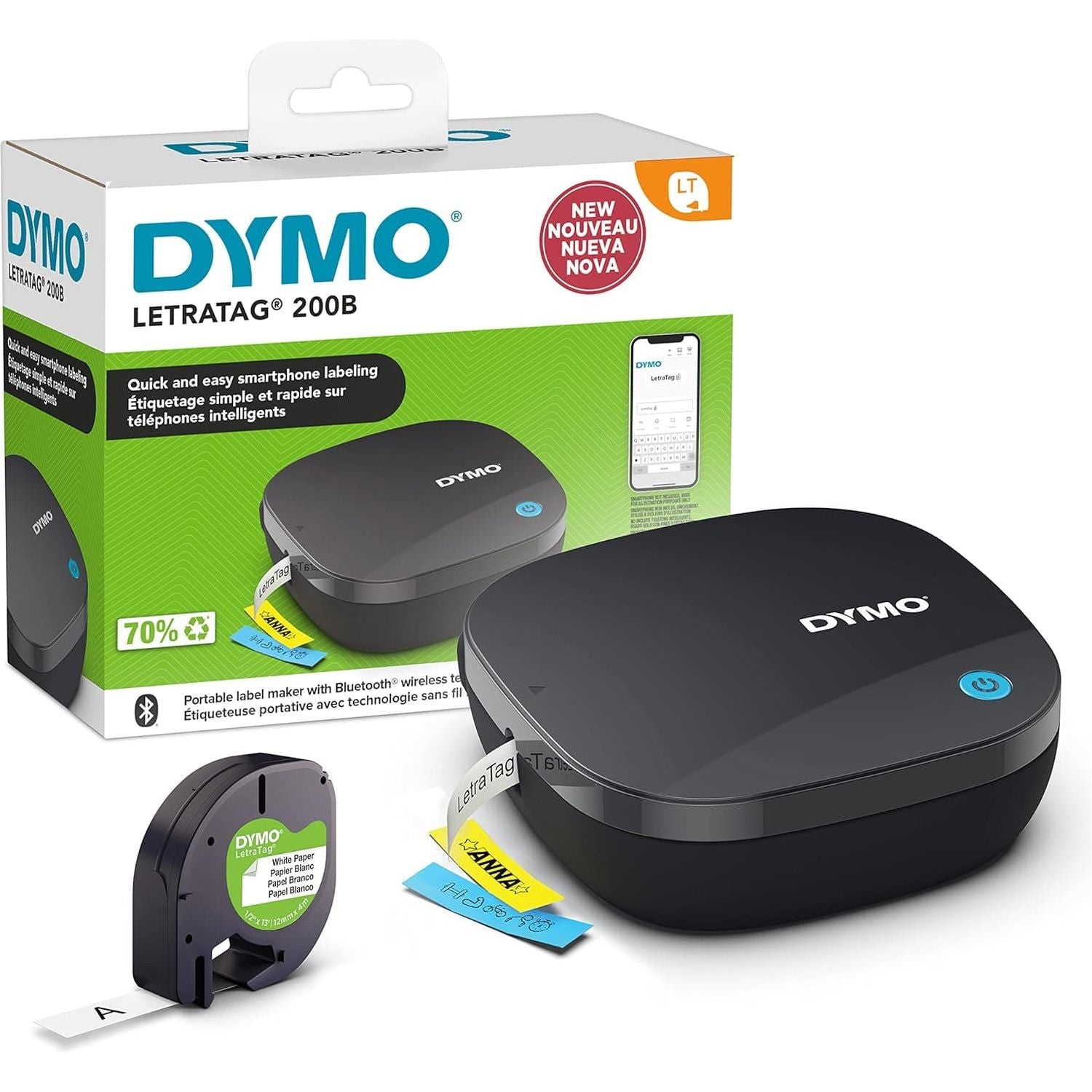 Buy Dymo,Dymo Letratag 200B Bluetooth Label Printer - Black - Gadcet UK | UK | London | Scotland | Wales| Ireland | Near Me | Cheap | Pay In 3 | Print, Copy, Scan & Fax