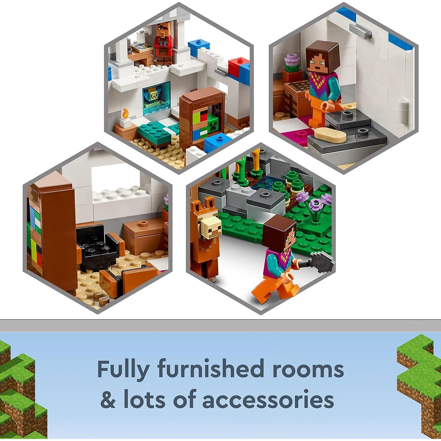 Buy Lego,LEGO 21188 Minecraft The Llama Village Farmhouse Set – Modular Toy for Kids with Villagers & Animal Figures - Gadcet UK | UK | London | Scotland | Wales| Near Me | Cheap | Pay In 3 | Toys & Games