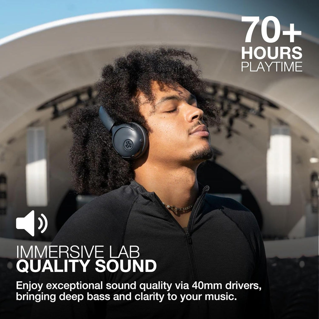 JLAB Go Lux Wireless Bluetooth Noise-Cancelling Headphones – Graphite ...