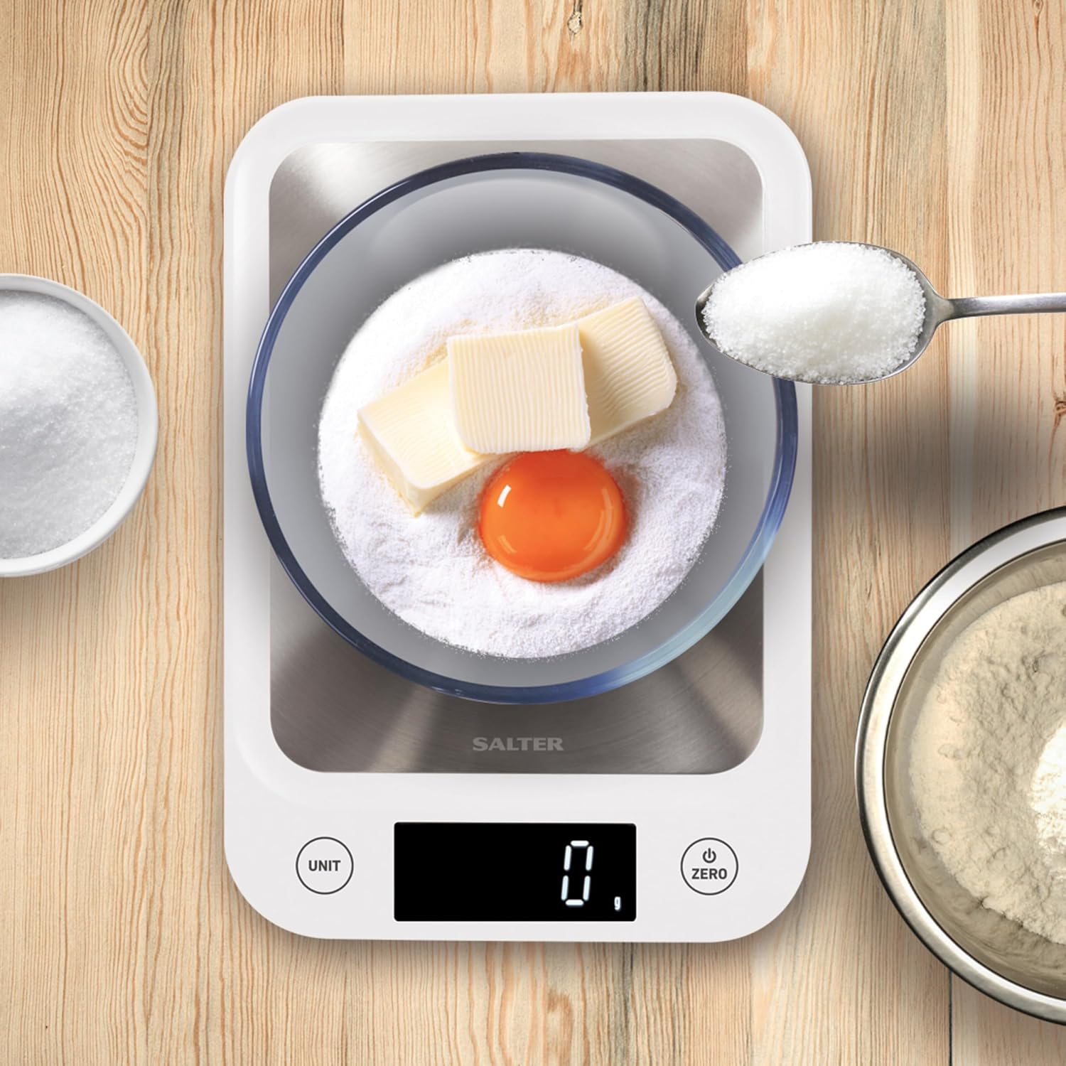 Buy Salter,Salter 1105 SSWHDR Stainless Steel Electronic Kitchen Scale – 5kg Capacity, Slim Digital Design (White) - Gadcet UK | UK | London | Scotland | Wales| Near Me | Cheap | Pay In 3 | Weighing Scale