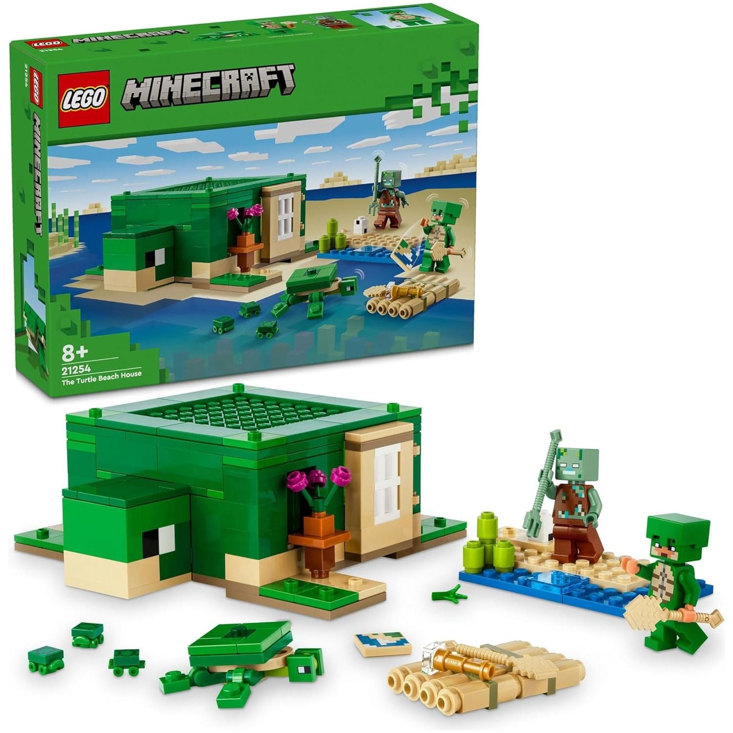 Buy Lego,LEGO Minecraft The Turtle Beach House (21254) – Animal-Care Building Set for Kids Aged 8+ with Game Characters – Gift for Gamers - Gadcet UK | UK | London | Scotland | Wales| Near Me | Cheap | Pay In 3 | Toys & Games