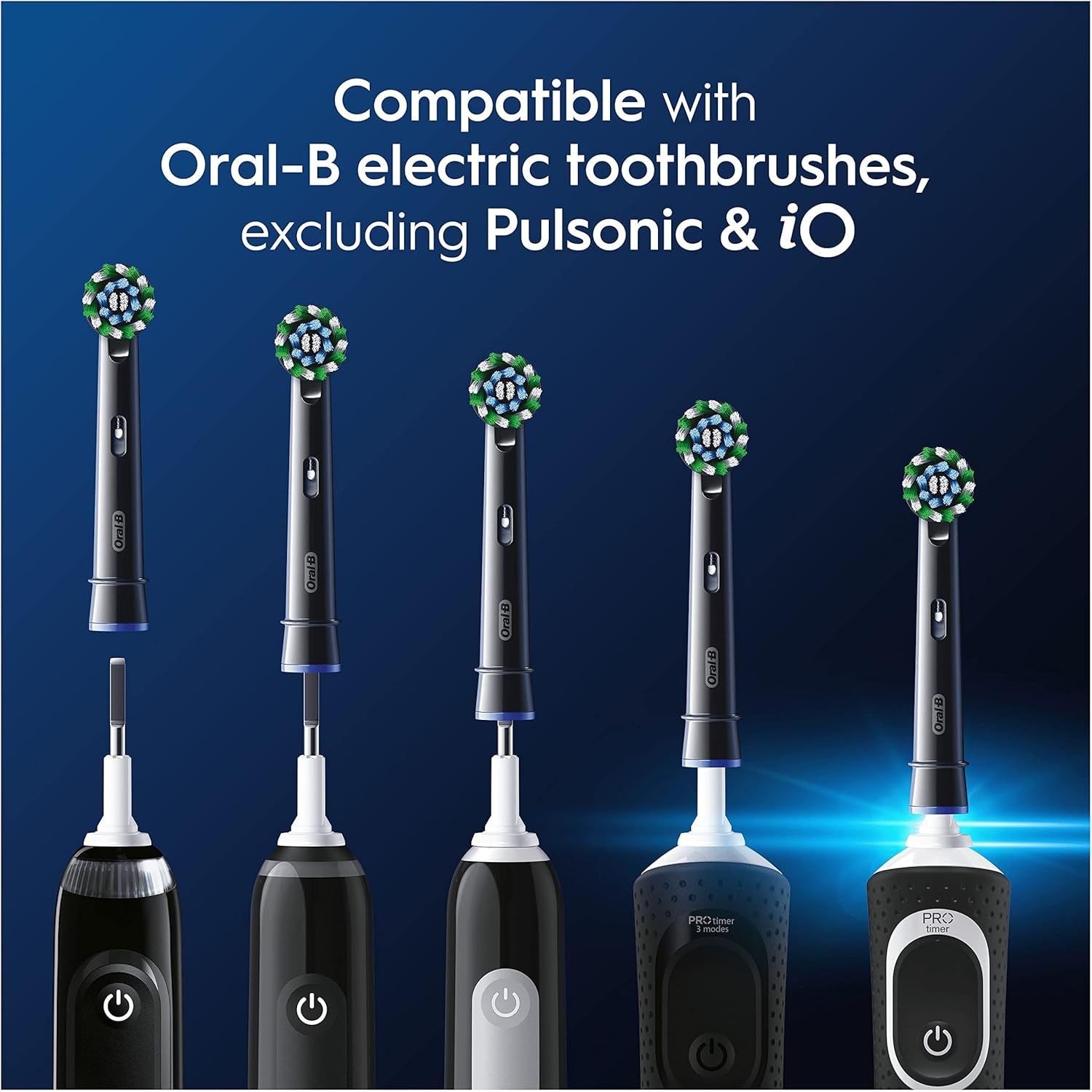 Buy Oral-B,Oral-B Pro Cross Action Toothbrush Heads Black – 8 Pack Replacement Brush Heads - Gadcet UK | UK | London | Scotland | Wales| Near Me | Cheap | Pay In 3 | Toothbrush Replacement Heads