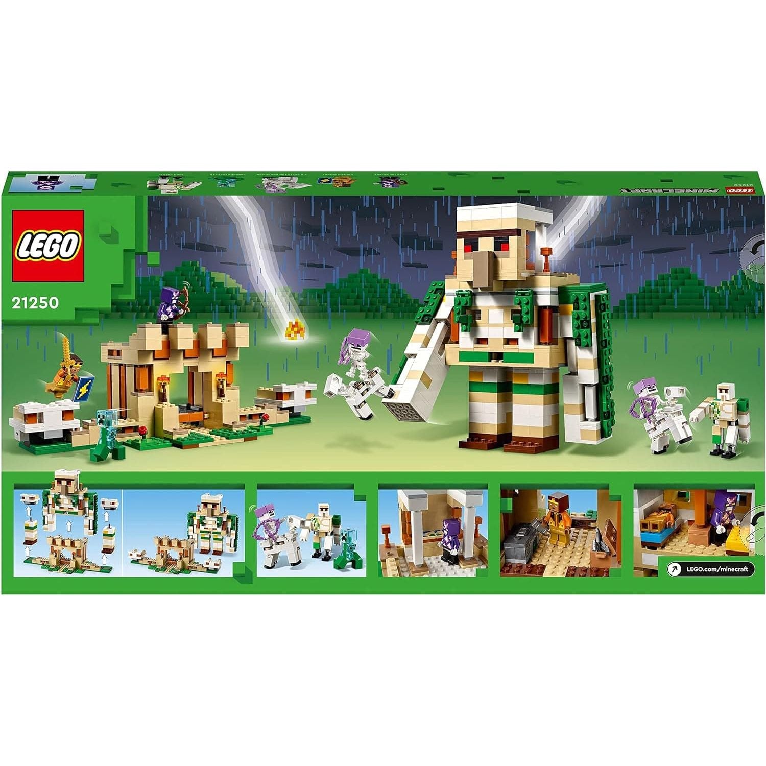 Buy LEGO,LEGO Minecraft The Iron Golem Fortress 2in1 Castle Set 21250 - Gadcet UK | UK | London | Scotland | Wales| Ireland | Near Me | Cheap | Pay In 3 | Toys & Games