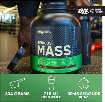 Buy Optimum Nutrition,Optimum Nutrition Serious Mass - Chocolate Flavored High-Calorie Weight Gainer, Protein Powder with 25 Vitamins & Minerals, Creatine & Glutamine, 2.73 kg, 8 Servings - Gadcet UK | UK | London | Scotland | Wales| Ireland | Near Me | Cheap | Pay In 3 | Weight Gainer Protein Powder