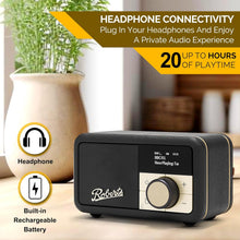 Buy Roberts Radio,Roberts PETITE2 Portable FM/DAB/DAB+ Radio with Bluetooth & Alarm - Black - Gadcet UK | UK | London | Scotland | Wales| Near Me | Cheap | Pay In 3 | Radios
