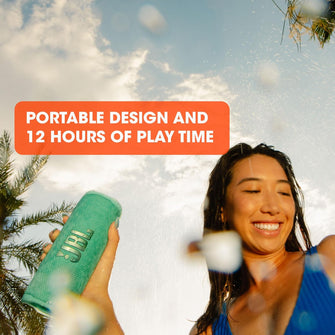 JBL Flip 6 Portable Bluetooth Speaker with 2-Way Speaker System and Powerful JBL Original Pro Sound, Up to 12 Hours of Playtime, Teal