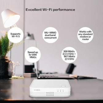 Buy Alann Trading Limited,STRONG ATRIA AC1200 Whole Home Mesh Wi-Fi System (3 Pack) - Up to 5,000 sq.ft Coverage, 3 Gigabit Ports per Node, App Control, Guest Network, Parental Controls, Easy Setup - Gadcet UK | UK | London | Scotland | Wales| Near Me | Cheap | Pay In 3 | Network Cards & Adapters