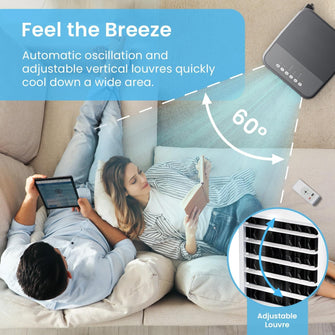Buy Freestanding,Pro Breeze 4-in-1 Portable Air Cooler - 5L Capacity, 3 Speeds, Evaporative Cooling, 7H Timer, Remote, LED Display, Auto Oscillation - Gadcet UK | UK | London | Scotland | Wales| Ireland | Near Me | Cheap | Pay In 3 | Household Appliances