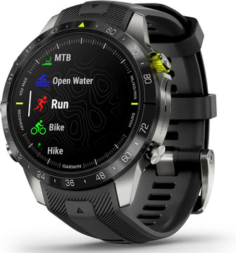 Buy Garmin,Garmin MARQ Athlete Gen 2 - 46mm Titanium Case, Black Bezel, Rubber Strap - Gadcet UK | UK | London | Scotland | Wales| Near Me | Cheap | Pay In 3 | Smart Watches