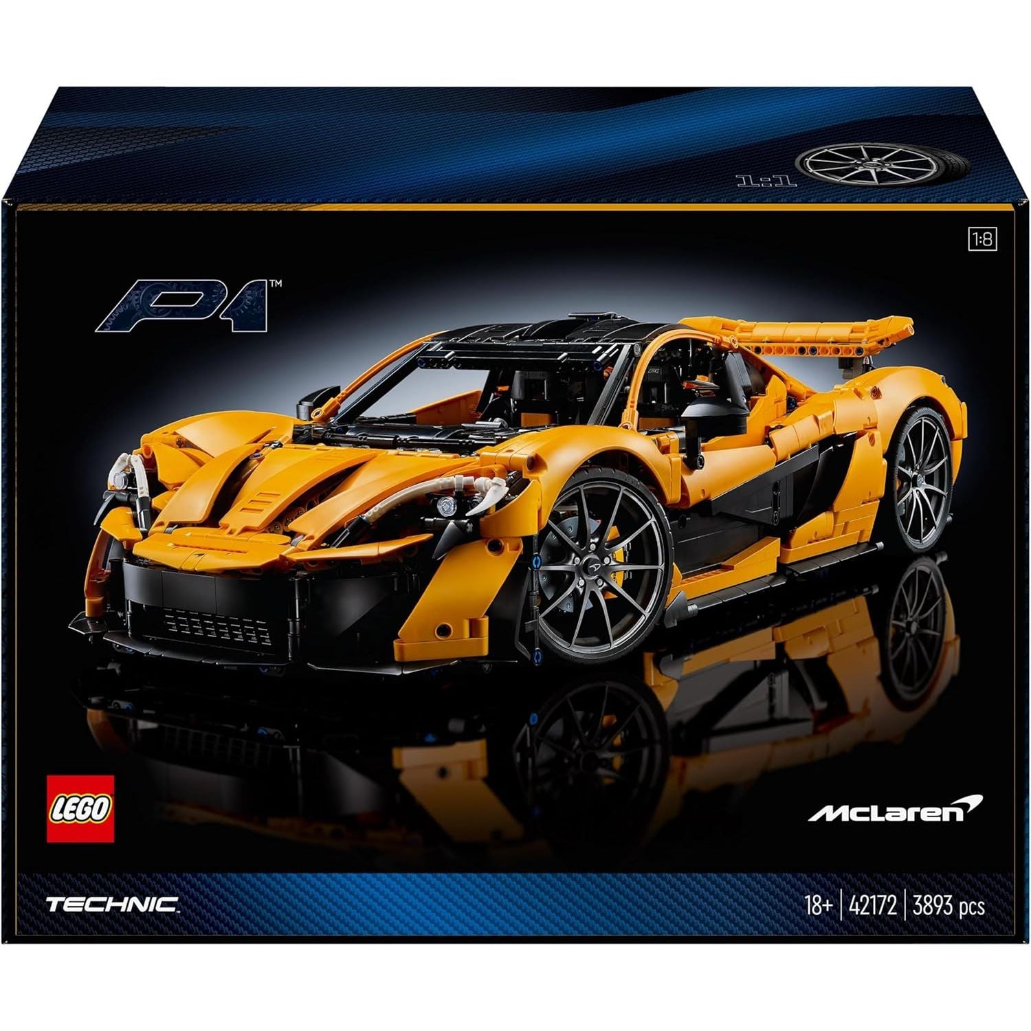 Buy LEGO,LEGO Technic McLaren P1 Hypercar Building Set (42172) – V8 Piston Engine, 7-Speed Gearbox, Collectible Scale Model for Adults - Gadcet UK | UK | London | Scotland | Wales| Near Me | Cheap | Pay In 3 | Toys & Games