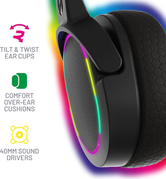 Buy Stealth,Stealth Panther LED Premium Gaming Headset, Compatible with Xbox, PS4/PS5, Switch, PC - Gadcet UK | UK | London | Scotland | Wales| Near Me | Cheap | Pay In 3 | Headphones & Headsets