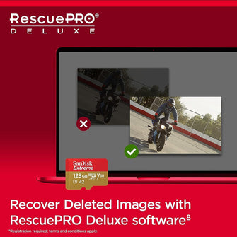 Buy Sandisk,SanDisk 128GB Extreme microSDXC card + SD adapter + RescuePRO Deluxe, up to 190MB/s, with A2 App Performance, UHS-I, Class 10, U3, V30, Black - Gadcet UK | UK | London | Scotland | Wales| Near Me | Cheap | Pay In 3 | Flash Memory Cards