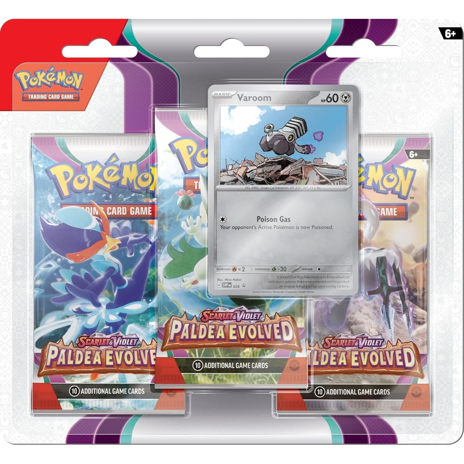 Buy Pokemon,Pokémon TCG Scarlet & Violet Paldea Evolutions 3-Booster Blister Pack - Forgerette & Vrombi - Gadcet UK | UK | London | Scotland | Wales| Near Me | Cheap | Pay In 3 | Games and Toys