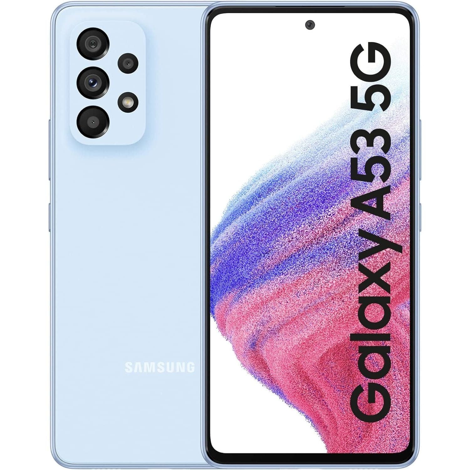 Buy Samsung,Samsung Galaxy A53 5G - 128GB Storage - 6GB RAM - Dual Sim - Awesome Blue - Unlocked - International Model - Gadcet UK | UK | London | Scotland | Wales| Ireland | Near Me | Cheap | Pay In 3 | Unlocked Mobile Phones