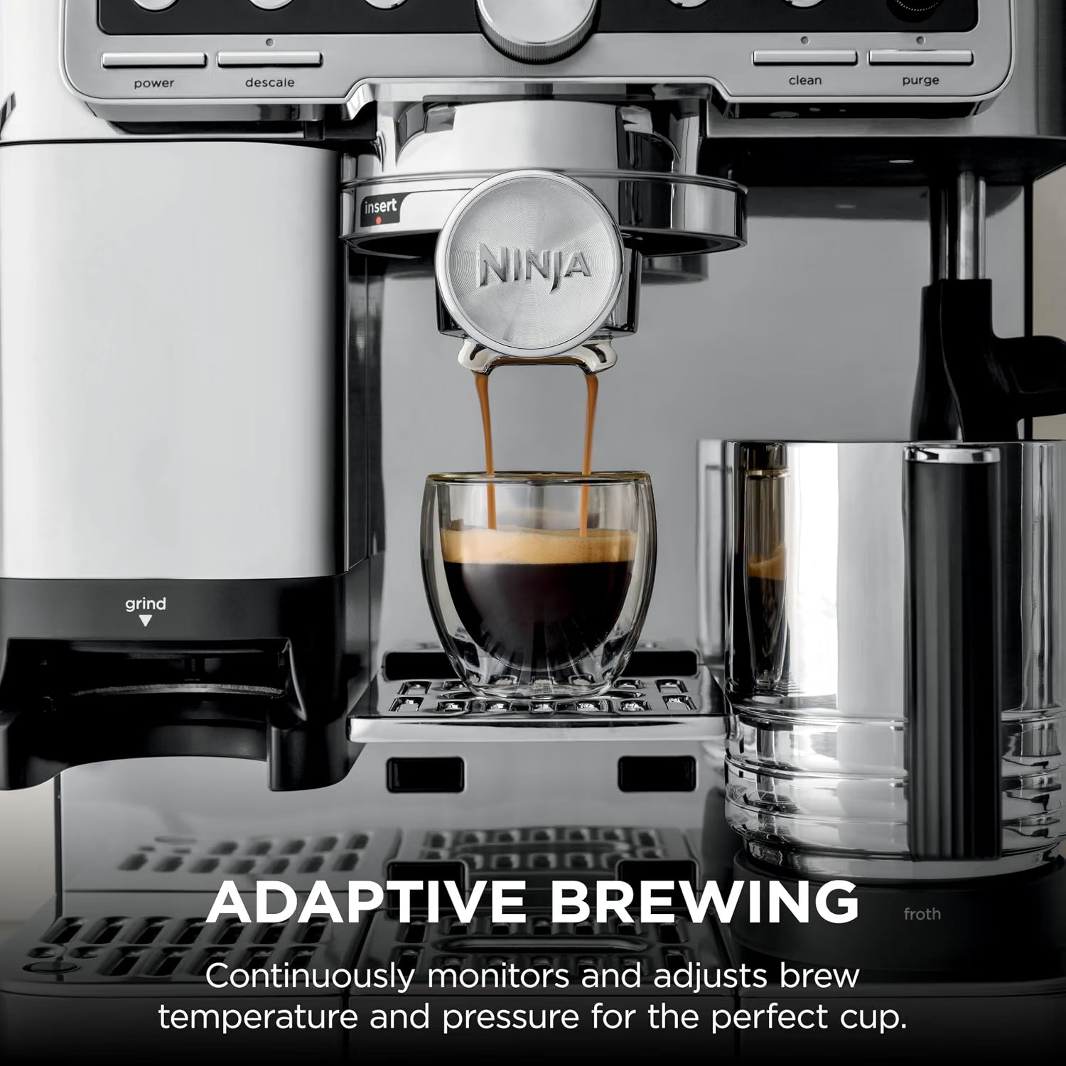 Ninja Luxe Café Pro ES701UK 3-in-1 Coffee Machine – Espresso, Filter Coffee & Cold Brew – Silver / Stainless Steel