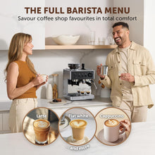 Breville Barista Classic VCF186 Espresso Machine Black & Silver – Bean to Cup Coffee Maker with Integrated Grinder, Milk Frother, 15-Bar Pump & 58mm Portafilter