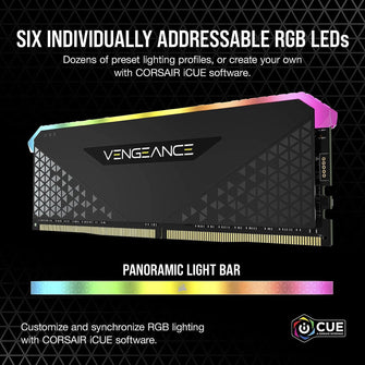 Buy Corsair,Corsair VENGEANCE RGB RS DDR4 RAM 16GB (1x16GB) 3200MHz CL16 Intel XMP 2.0 AMD Ryzen iCUE Compatible Computer Memory - Black - Gadcet UK | UK | London | Scotland | Wales| Ireland | Near Me | Cheap | Pay In 3 | Computer Components