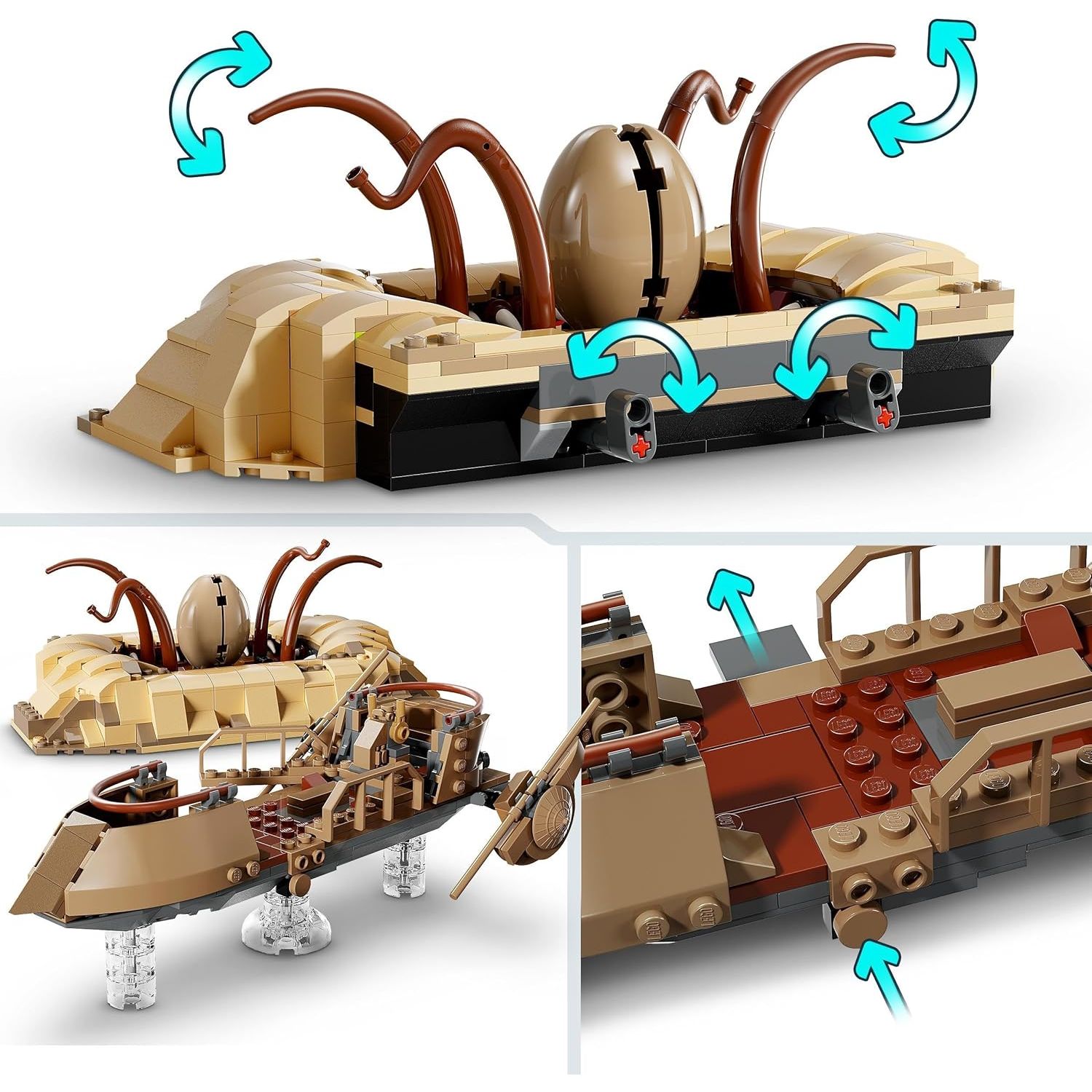 Buy LEGO,LEGO Star Wars: Return of the Jedi Desert Skiff & Sarlacc Pit, Vehicle Building Toy Set for 9 Plus Year Old Boys & Girls, Features 6 Minifigures Including Luke Skywalker, Gift for Kids and Fans - Gadcet UK | UK | London | Scotland | Wales| Near Me | Cheap | Pay In 3 | Interlocking Blocks